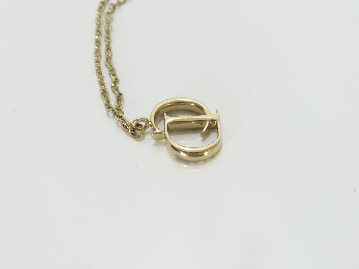 Dior CD logo rhinestone necklace