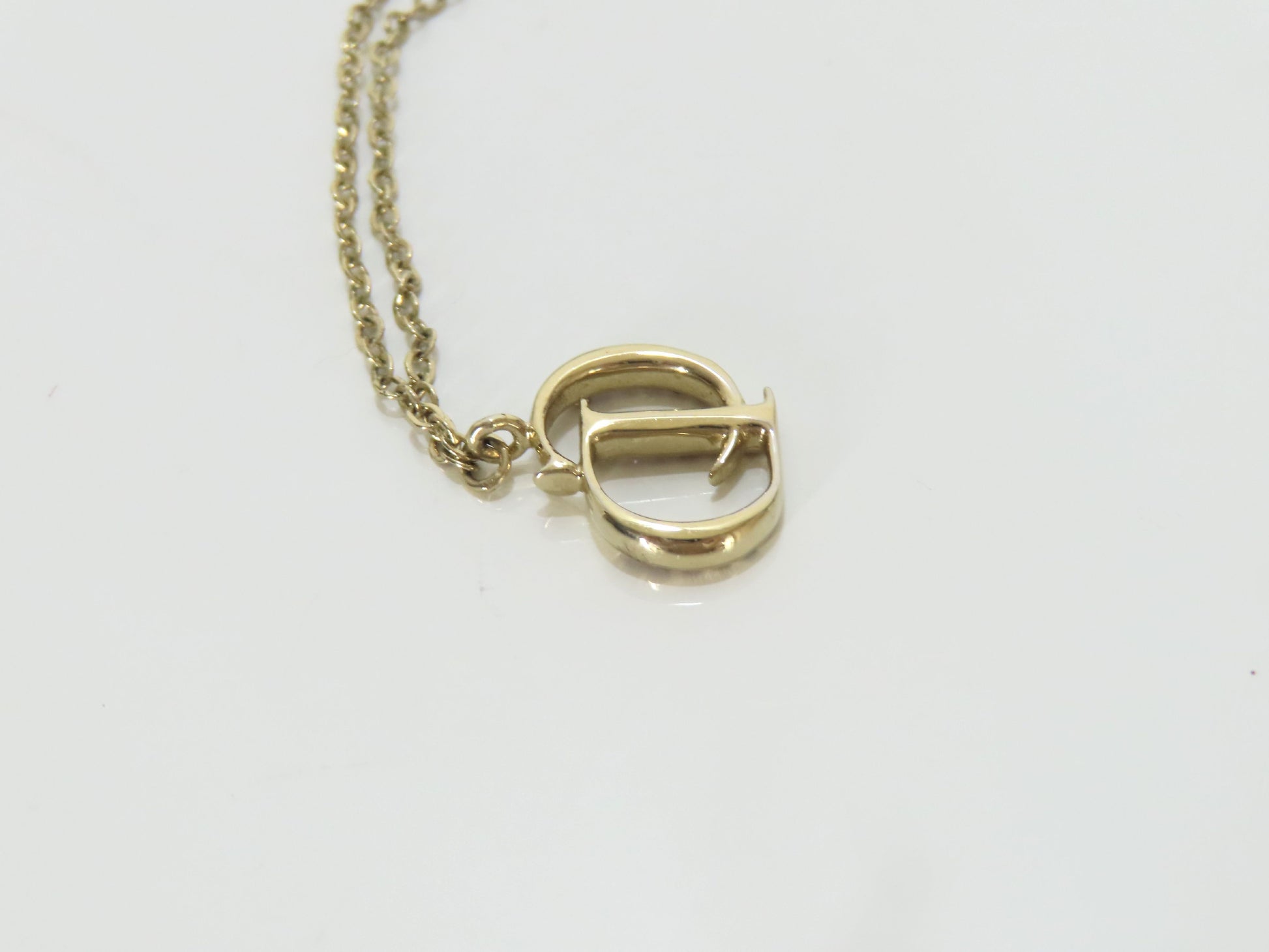 Dior CD logo rhinestone necklace