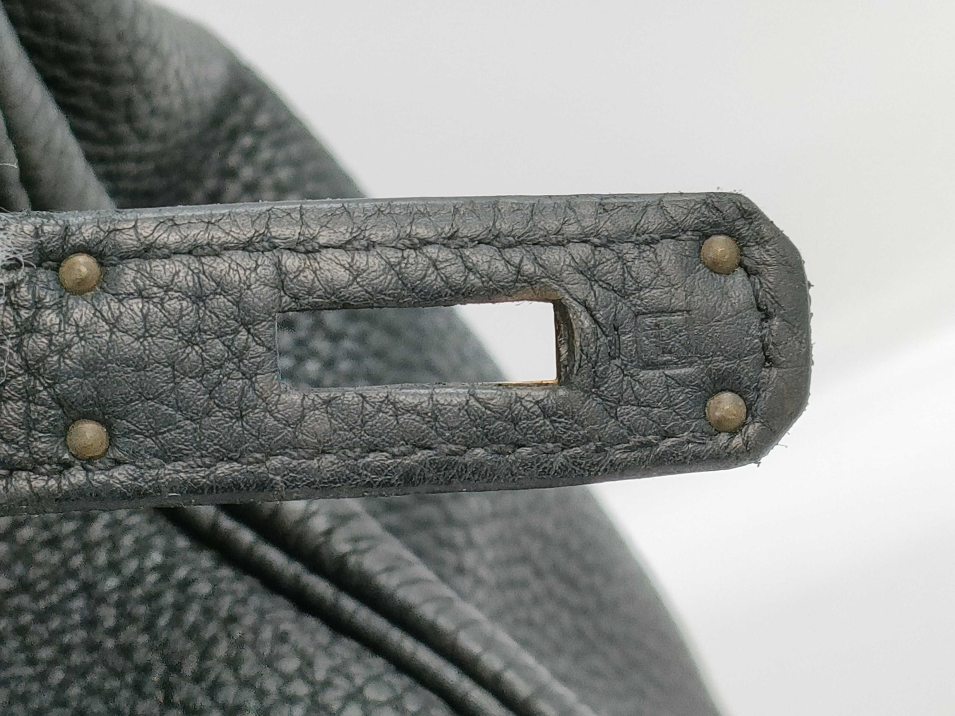 HERMES Birkin 35 Black GD Hardware Togo □L Stamp Handbag