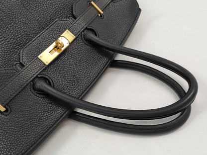 HERMES Birkin 35 Black GD Hardware Togo □L Stamp Handbag