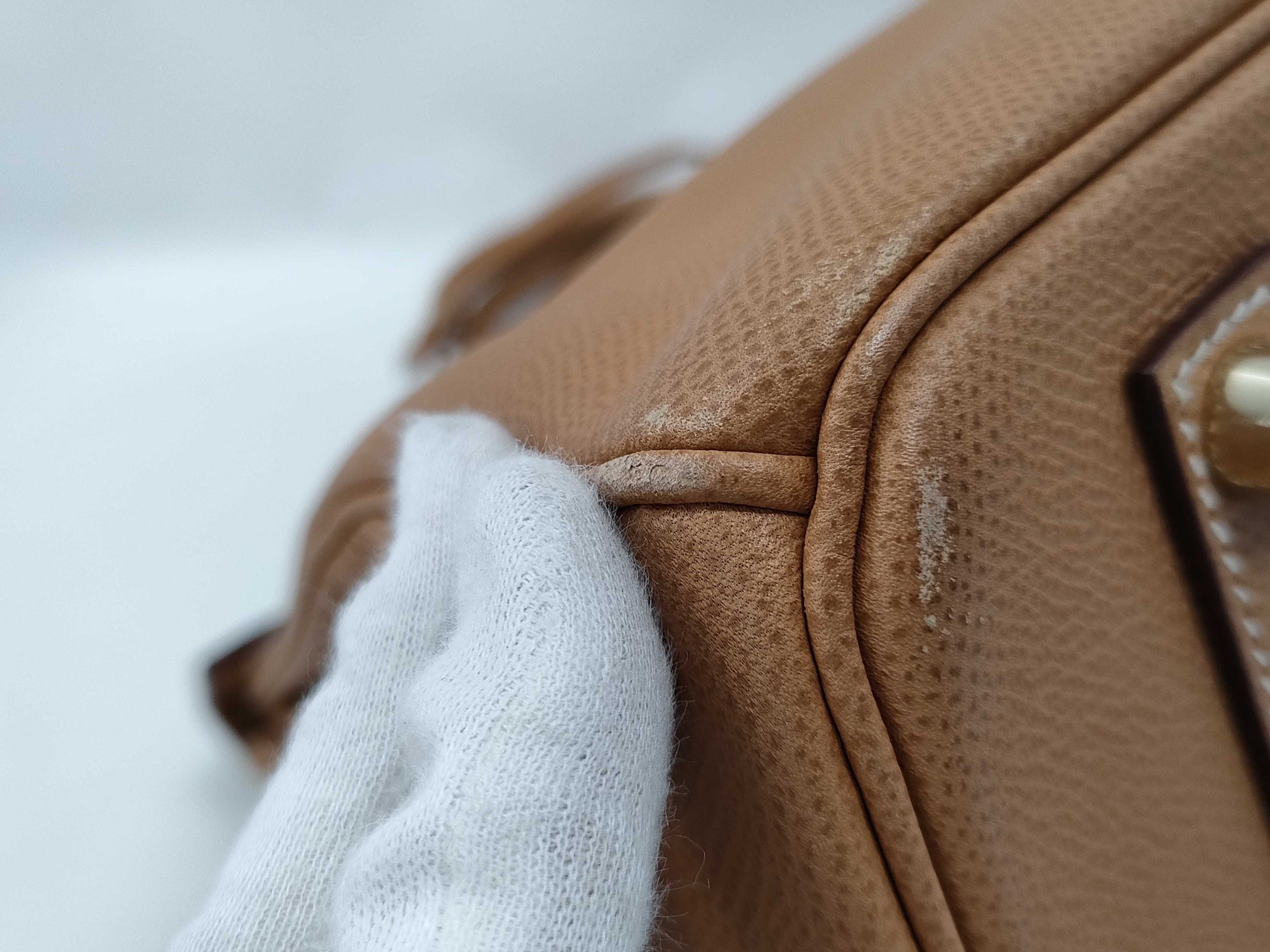 HERMES Birkin 35 Epson □I Stamp Brown Handbag