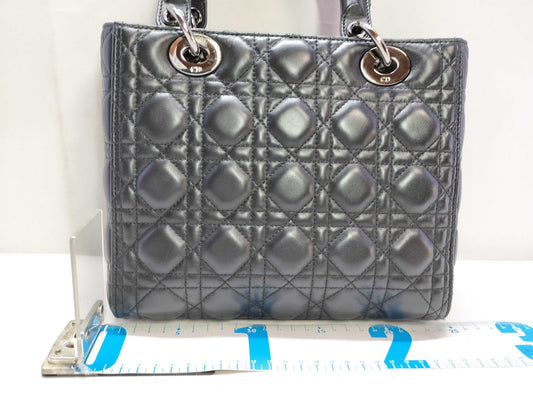 Dior Lady Dior Medium Lambskin M0565BNGE Silver Hardware Handbag