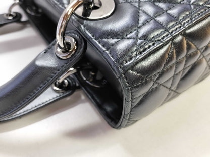 Dior Lady Dior Medium Lambskin M0565BNGE Silver Hardware Handbag
