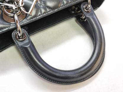 Dior Lady Dior Medium Lambskin M0565BNGE Silver Hardware Handbag