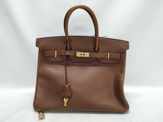HERMES Birkin 35 〇Y Stamp Ardennes Brown Handbag