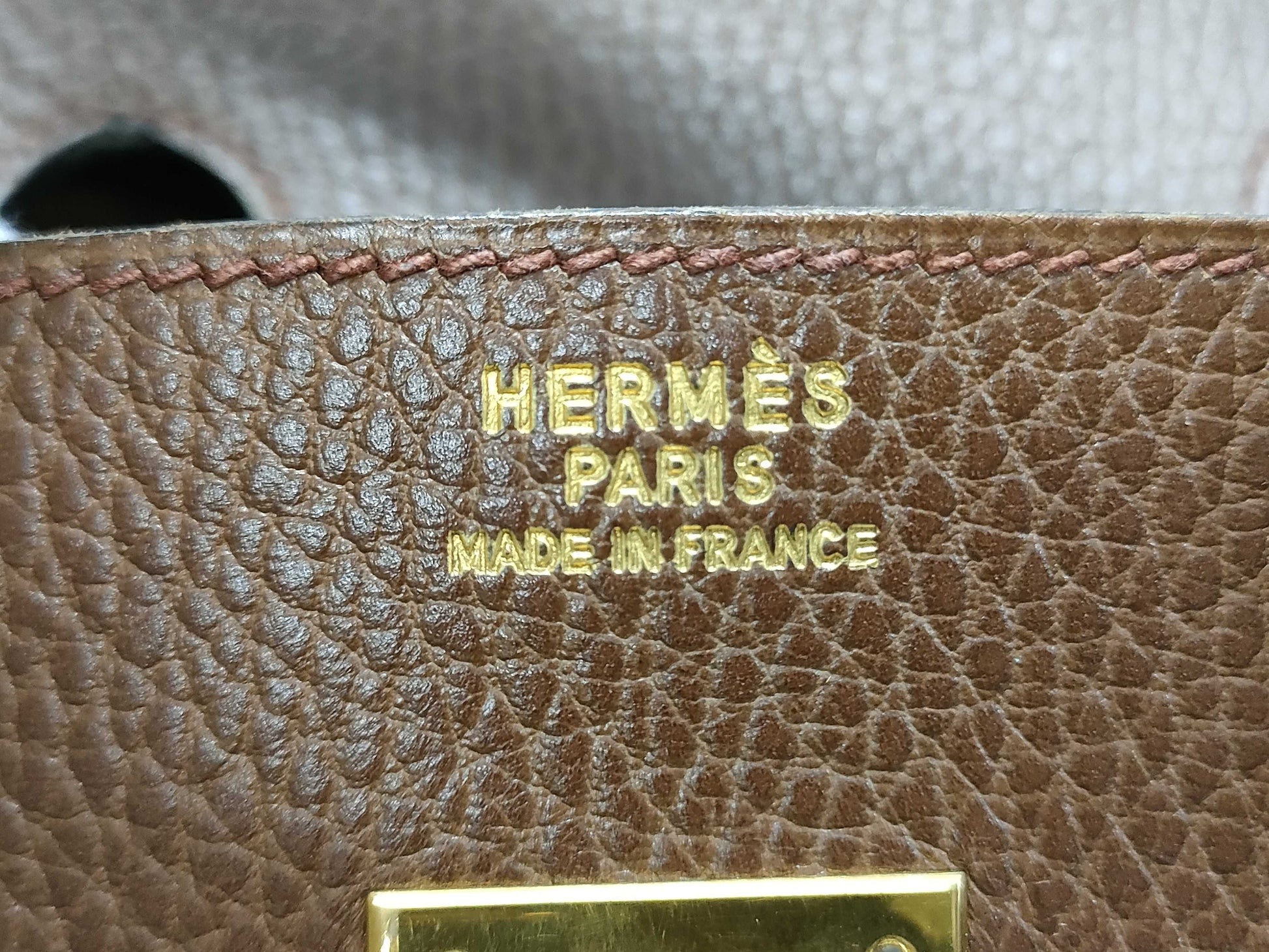 HERMES Birkin 35 〇Y Stamp Ardennes Brown Handbag