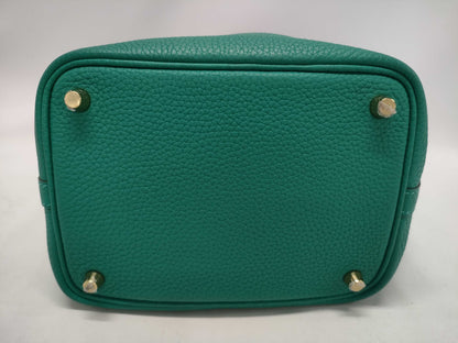 HERMES Picotin Picotin Lock PM D Stamp Togo Green Handbag