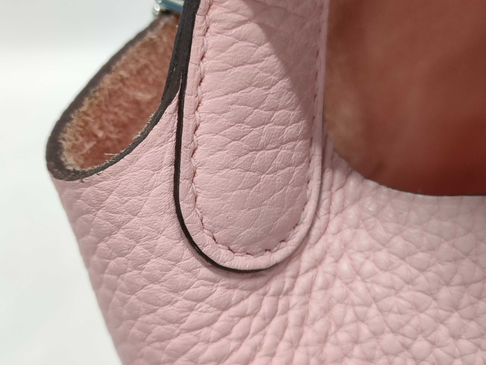 HERMES Picotin Lock PM Z Stamp Taurillon Clemence Leather Handbag in Pink