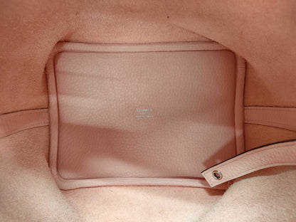 HERMES Picotin Lock PM Z Stamp Taurillon Clemence Leather Handbag in Pink
