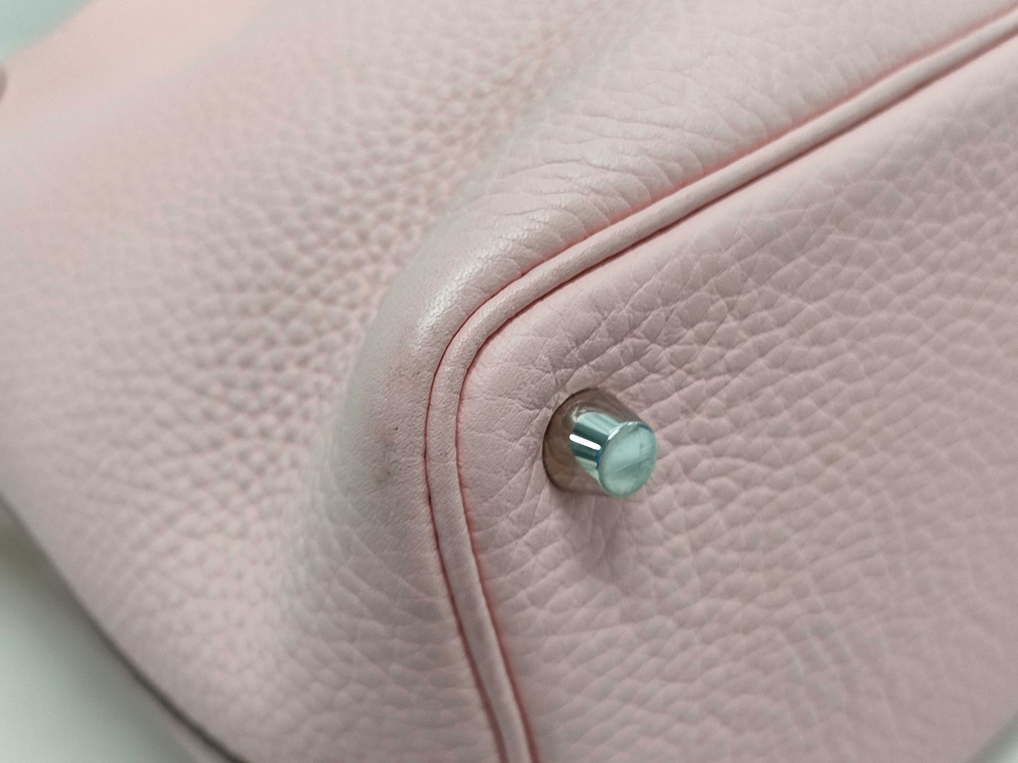 HERMES Picotin Lock PM Z Stamp Taurillon Clemence Leather Handbag in Pink