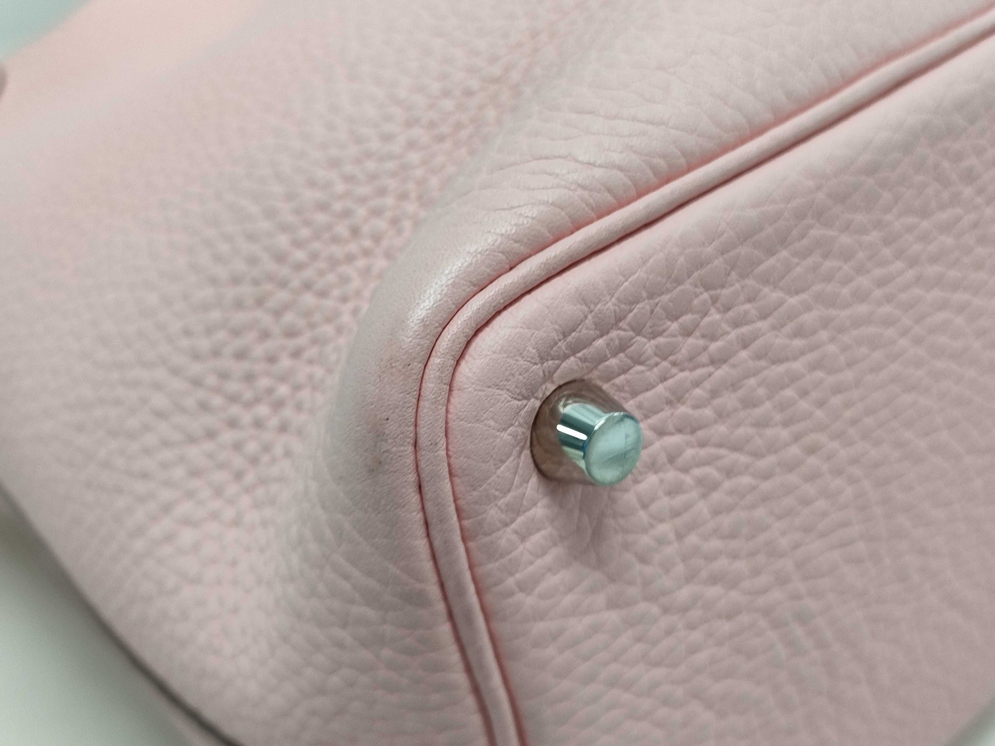 HERMES Picotin Lock PM Z Stamp Taurillon Clemence Leather Handbag in Pink