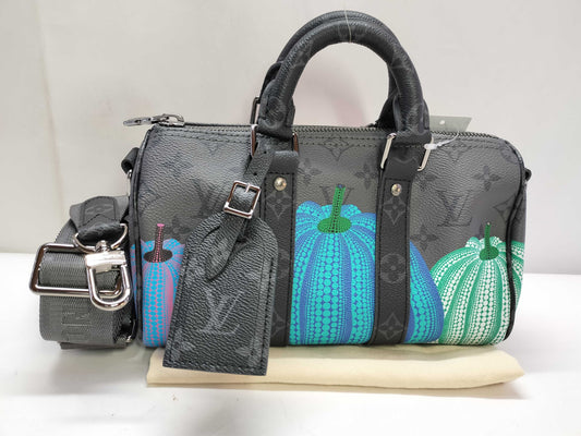 LOUIS VUITTON Keepall Bandouliere 25 Handbag by Yayoi Kusama M46437