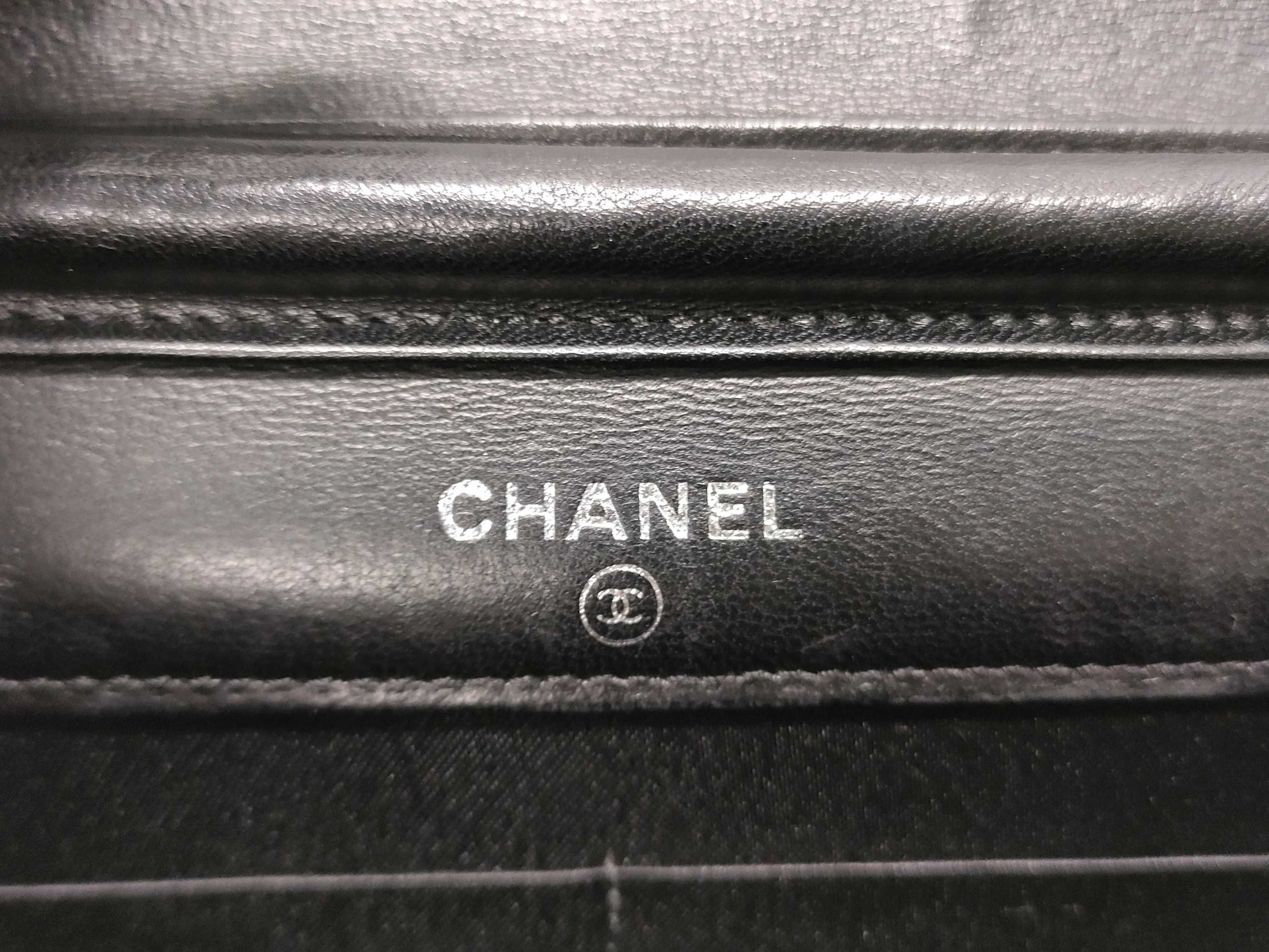 CHANEL Coco Mark Chain Wallet Black Shoulder Bag