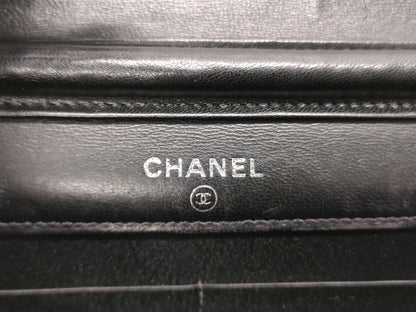CHANEL Coco Mark Chain Wallet Black Shoulder Bag