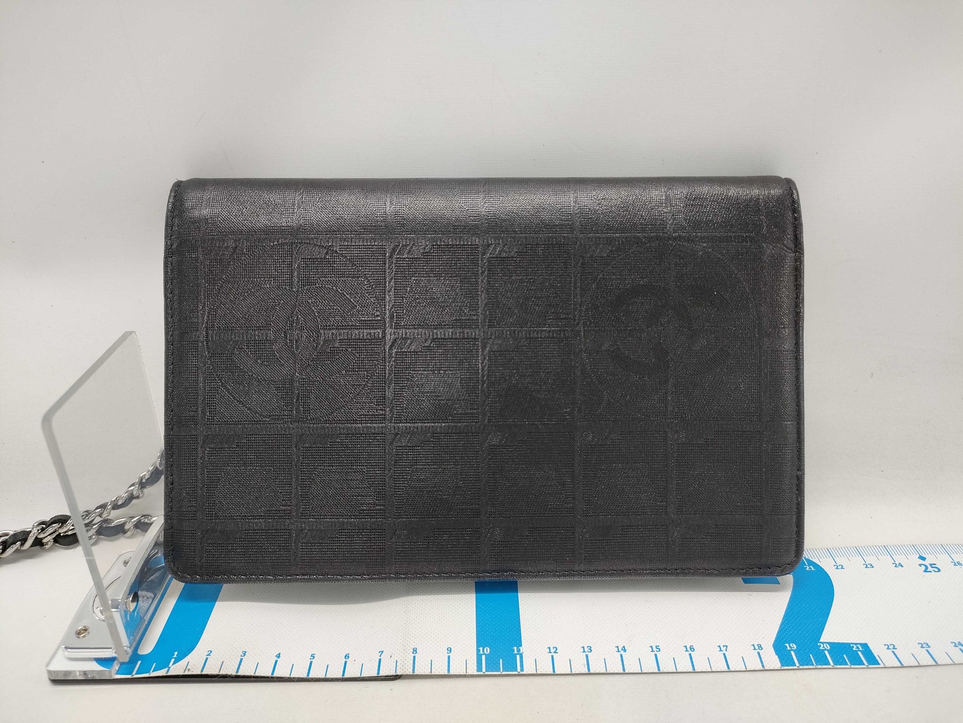 CHANEL Coco Mark Chain Wallet Black Shoulder Bag