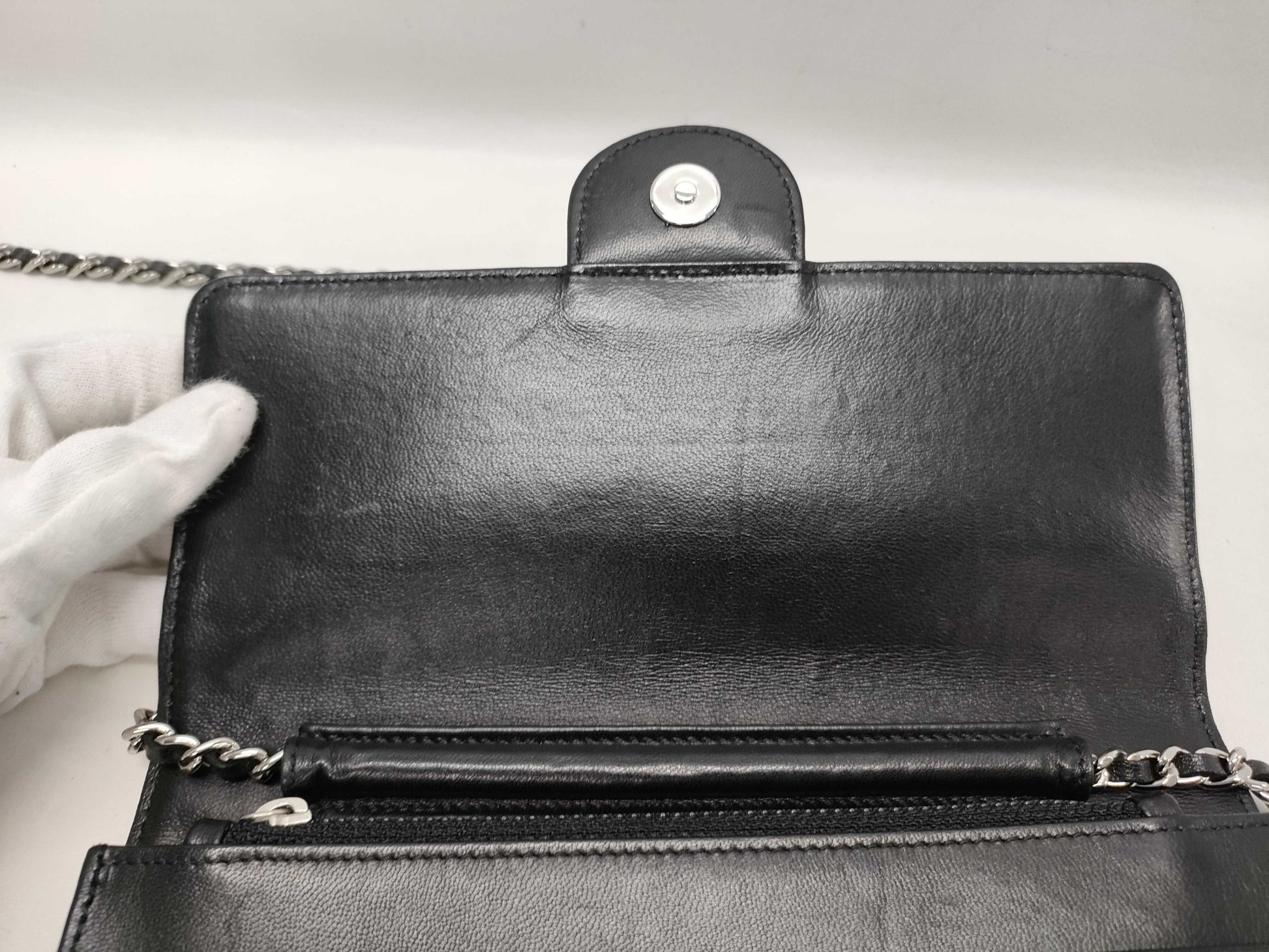 CHANEL Coco Mark Chain Wallet Black Shoulder Bag