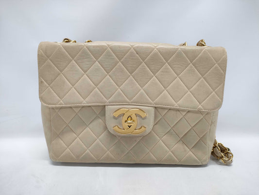 CHANEL Matelasse Deca Matelasse Chain Shoulder Bag A11869 Beige Lambskin Shoulder Bag