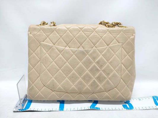 CHANEL Matelasse Deca Matelasse Chain Shoulder Bag A11869 Beige Lambskin Shoulder Bag