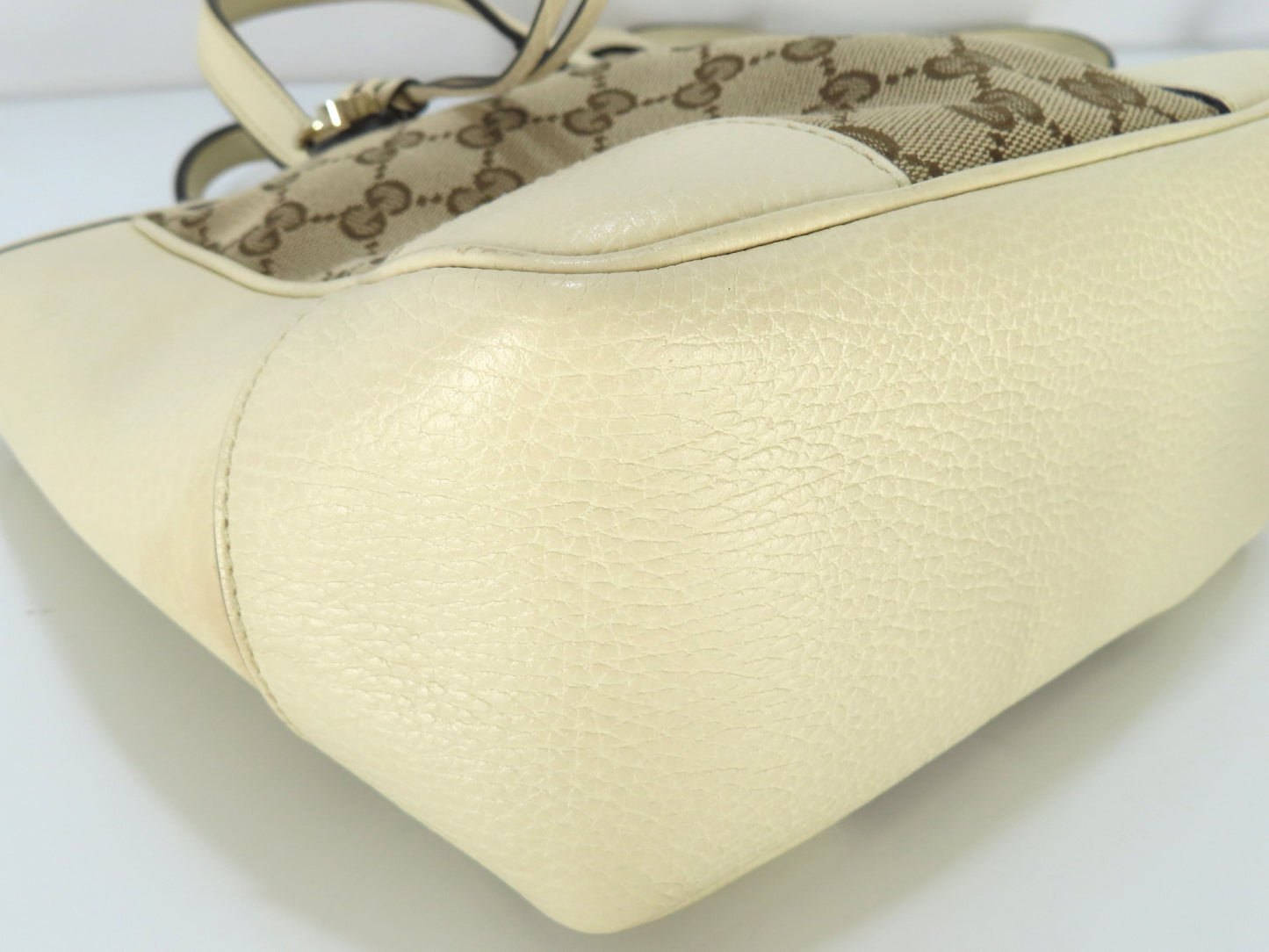 GUCCI GG Canvas GG Canvas Canvas and Leather 2-Way Handbag White 449241 Handbag Handbag