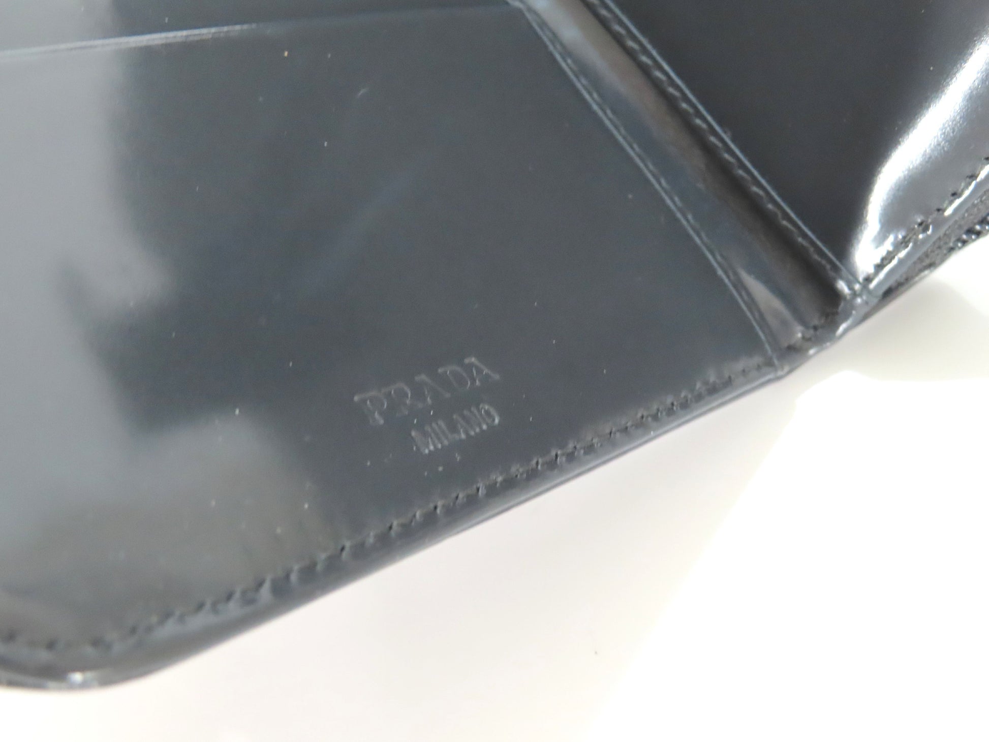 PRADA PRADA Patent Leather Bifold Wallet Wallet