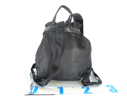 PRADA Nylon PRADA Tessuto Nylon and Leather Drawstring Backpack Backpack Daypack Backpack
