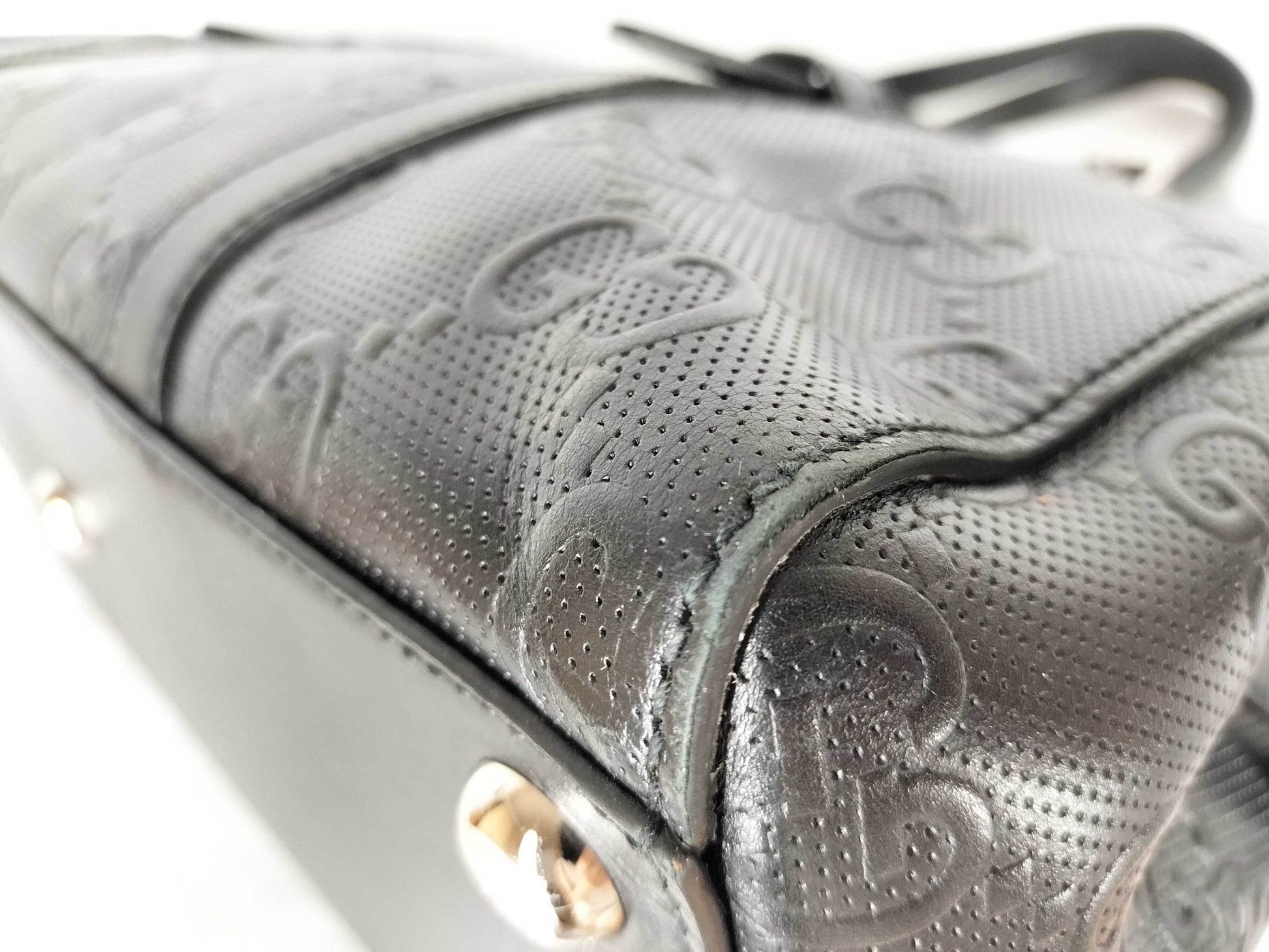 GUCCI GG Embossed Tote Bag Black 628774 Tote Bag