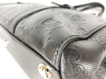GUCCI GG Embossed Tote Bag Black 628774 Tote Bag