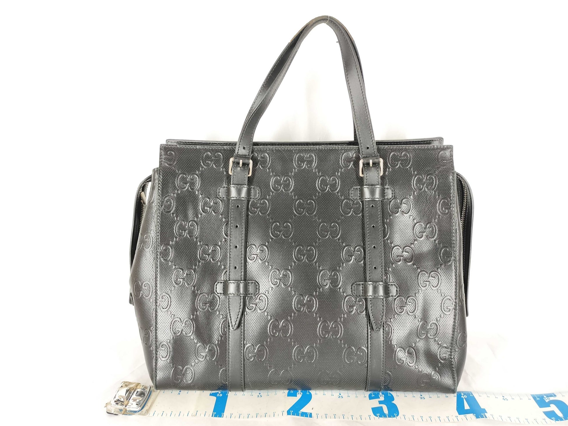 GUCCI GG Embossed Tote Bag Black 628774 Tote Bag
