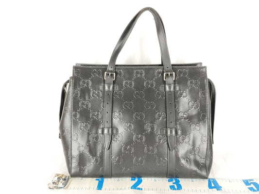 GUCCI GG Embossed Tote Bag Black 628774 Tote Bag