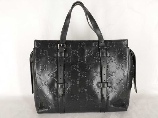 GUCCI GG Embossed Tote Bag Black 628774 Tote Bag