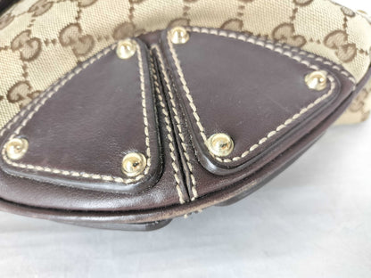 GUCCI GG Canvas Indy Handbag, Brown, 185566