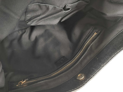 GUCCI GG Canvas Queen Hobo Handbag, Black, 189884