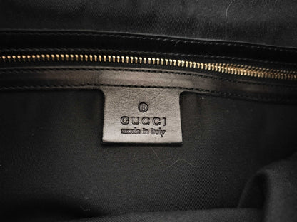 GUCCI GG Canvas Queen Hobo Handbag, Black, 189884