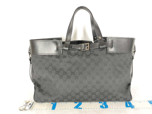 GUCCI GG Canvas Tote Bag, Black, 106251