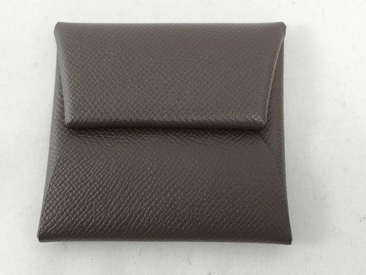 HERMES Bastia Wallet Brown D Engraved Coin Case