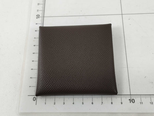 HERMES Bastia Wallet Brown D Engraved Coin Case