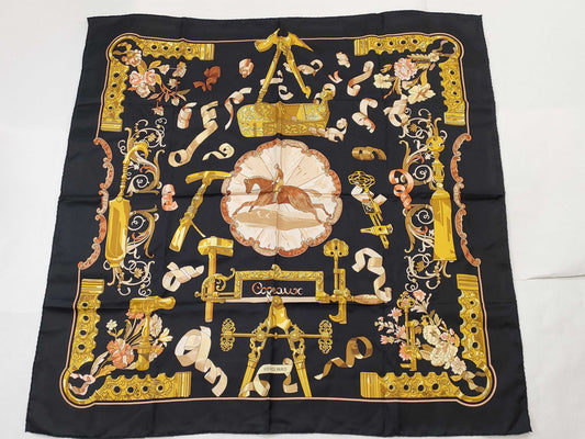 HERMES Carre 90 Sawdust Other Accessories