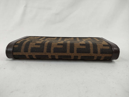 FENDI Zucca Pattern Bifold Long Wallet