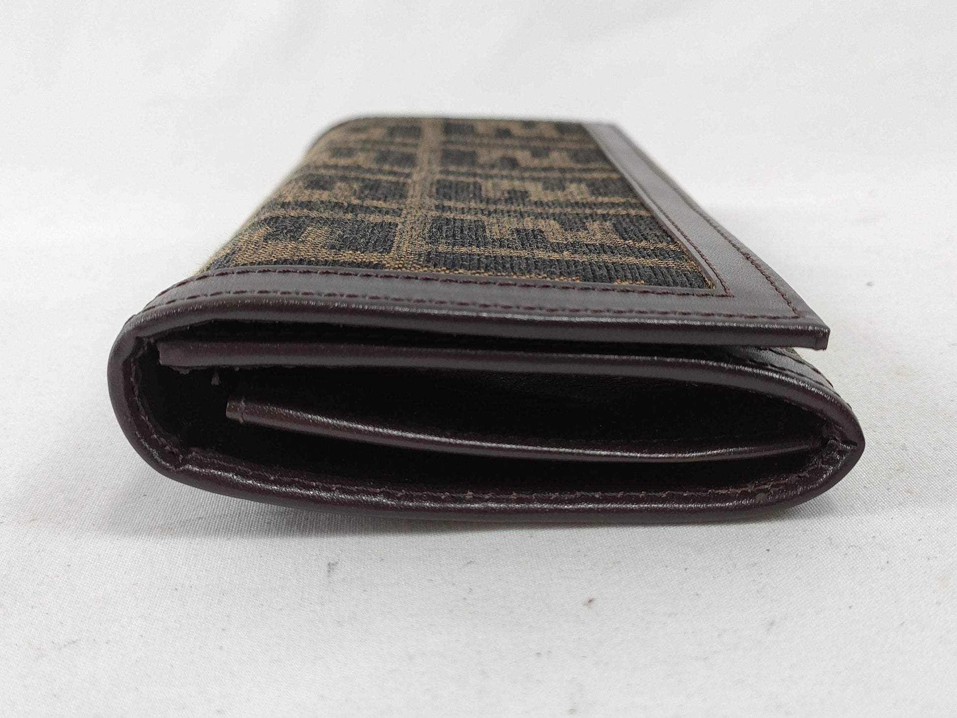FENDI Zucca Pattern Bifold Long Wallet