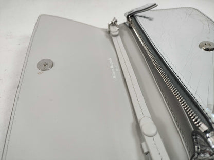 Margiela Broken Mirror Chain Wallet Calfskin Silver Shoulder Bag