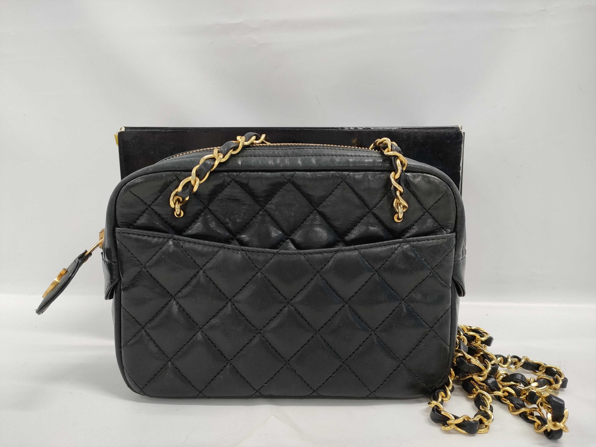 CHANEL Matelasse Lambskin Chain Shoulder Bag