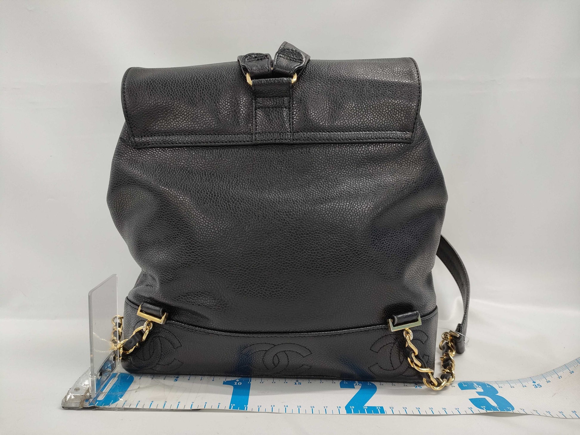 CHANEL Caviar Skin Triple Coco Backpack