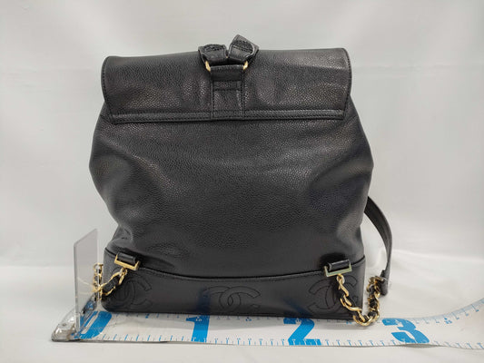 CHANEL Caviar Skin Triple Coco Backpack