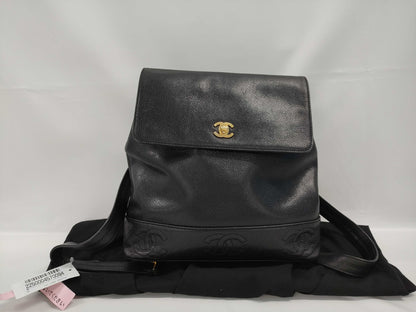 CHANEL Caviar Skin Triple Coco Backpack