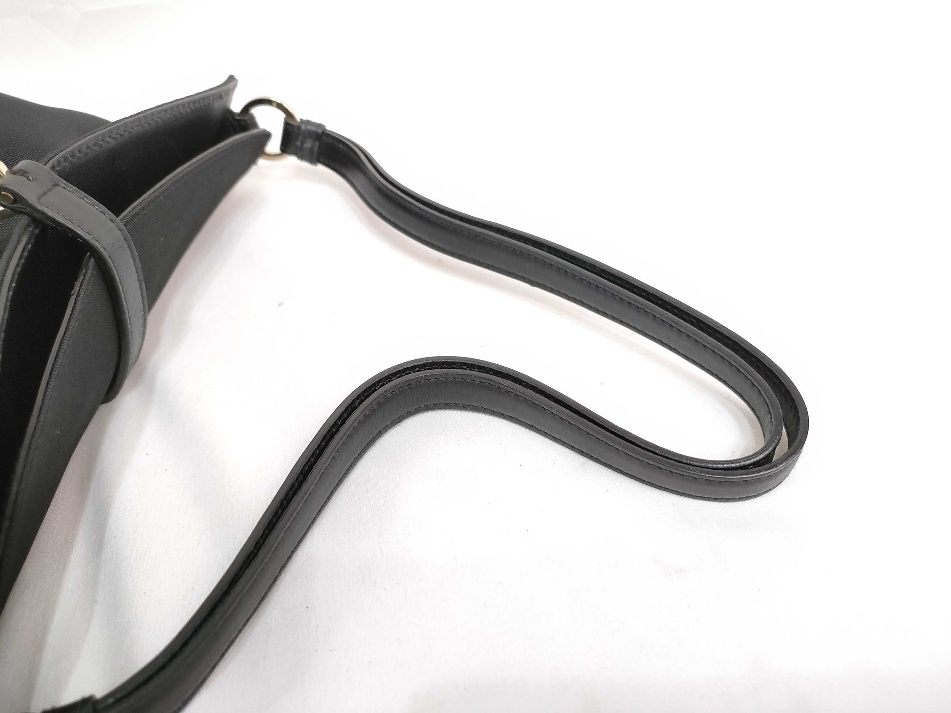 GUCCI Gucci Nylon One-Shoulder Handbag Black 001 4147