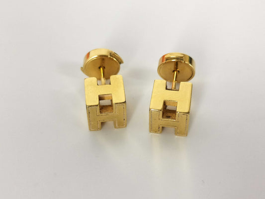 HERMES CAGE DE H H Cube Earrings