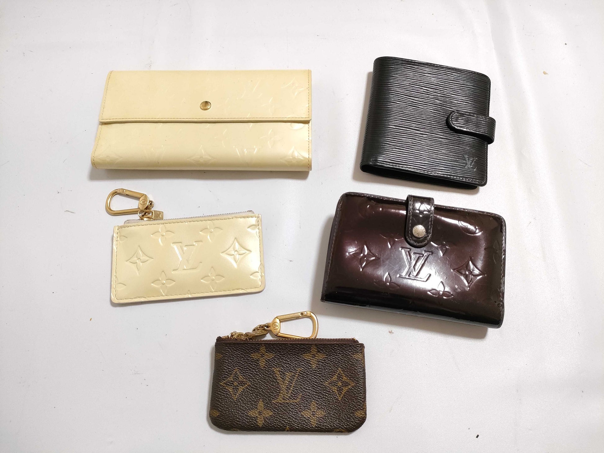 LOUIS VUITTON Vernis Monogram Epi Wallet 5-Piece Set