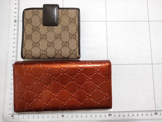 GUCCI GG Canvas Lovely Heart Wallet Set of 2