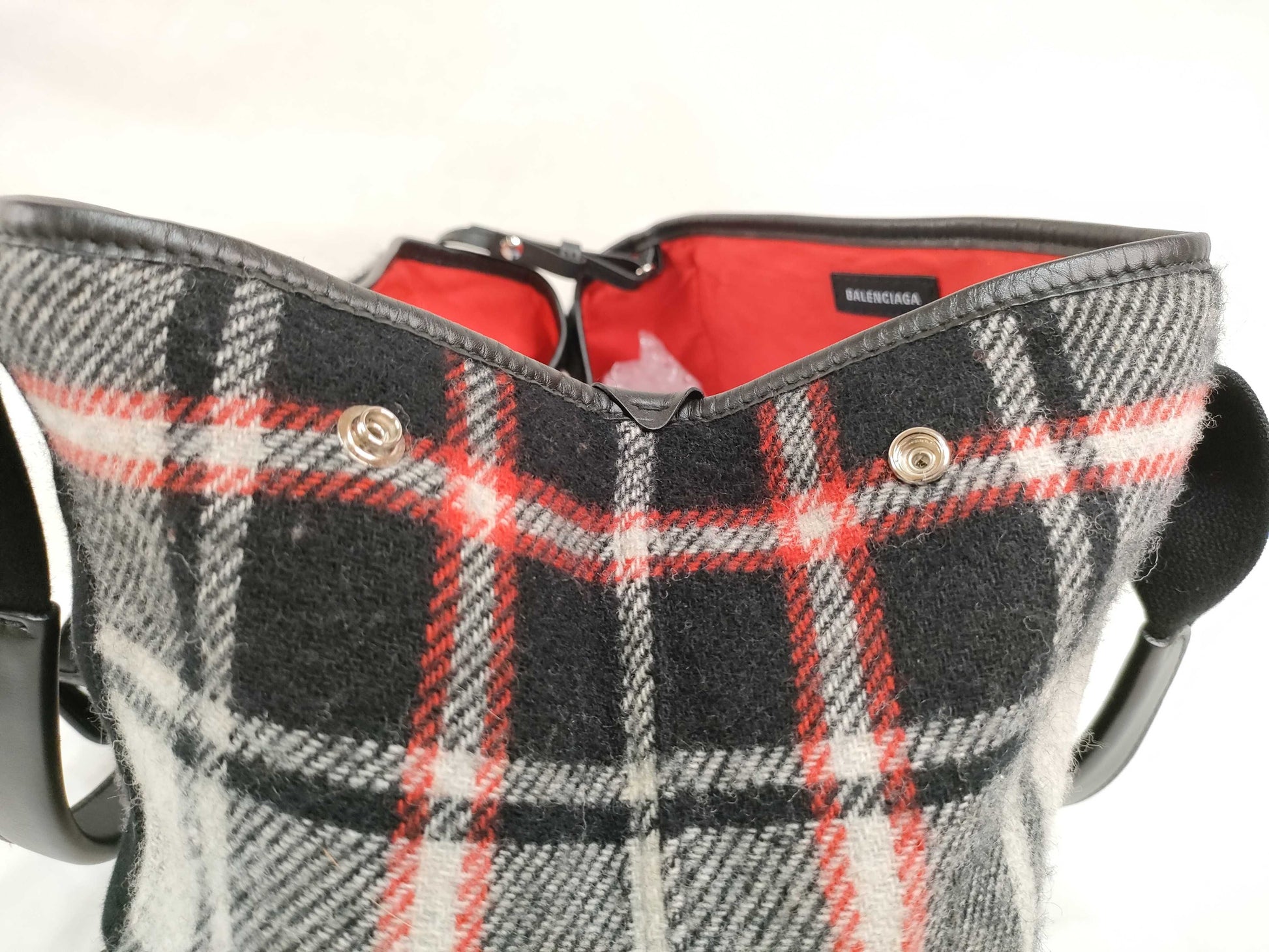 BALENCIAGA Navy Cabas 339933 Handbag with Pouch