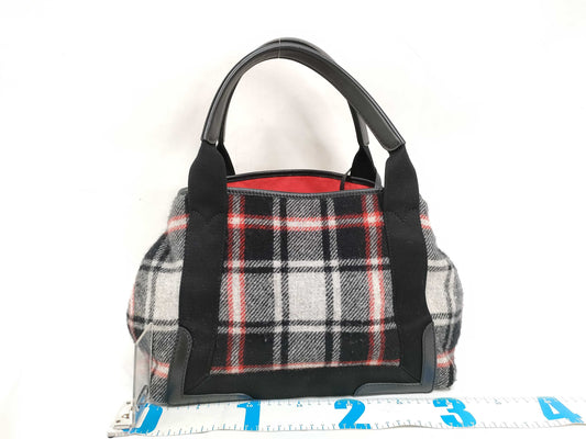 BALENCIAGA Navy Cabas 339933 Handbag with Pouch